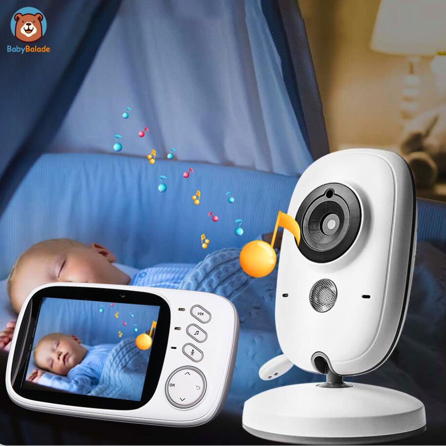 babyphone camera - bébé dort dans son lit