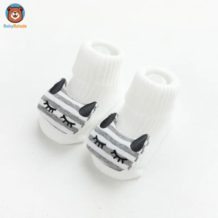Chaussette Antidérapante Bébé - Couleur Blenc