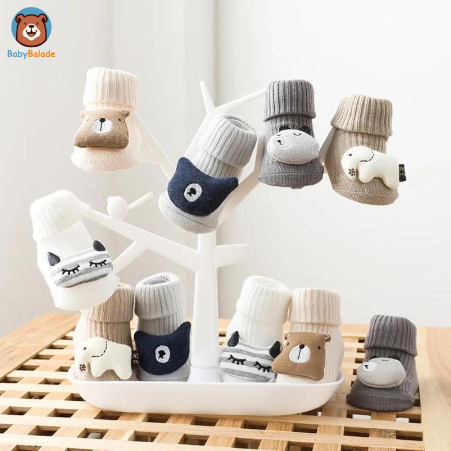 Chaussette Antidérapante Bébé - Différents modèles et couleurs disponibles