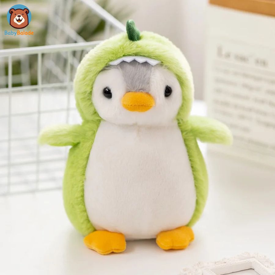 Peluche Pingouin - vert dinosaure