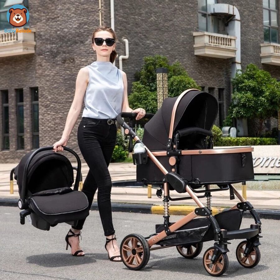 Poussette 3 en 1 - Maman avec bébé