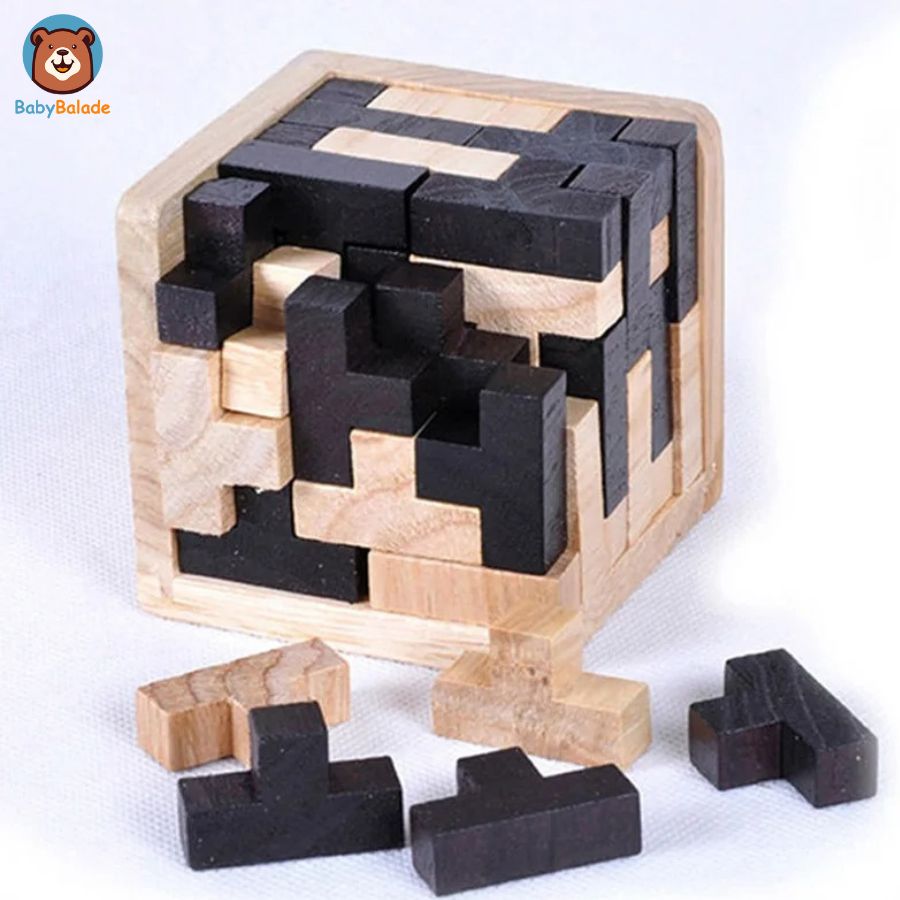 tetris 3D jeu en bois maitriser la géométrie et spatiale