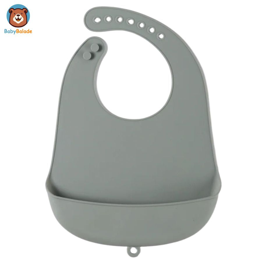 bavoir silicone - bavoir bébé de couleur vert