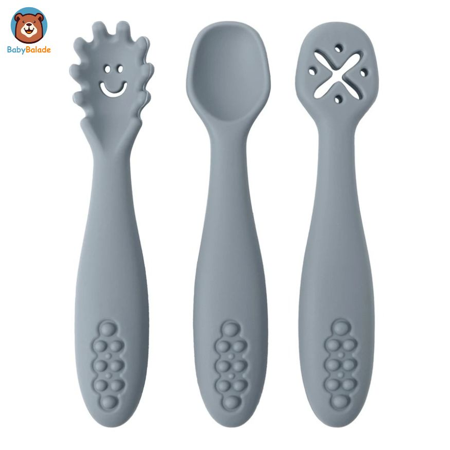 Cuillère Bébé Apprentissage | WEESPOON™ (Lot de 3)