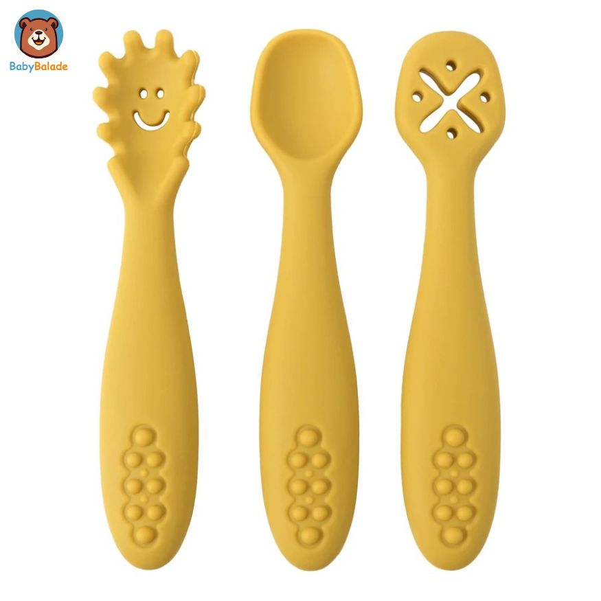 Cuillère Bébé Apprentissage | WEESPOON™ (Lot de 3)