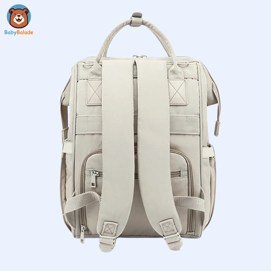 sac à dos à langer vu de dos ou recto