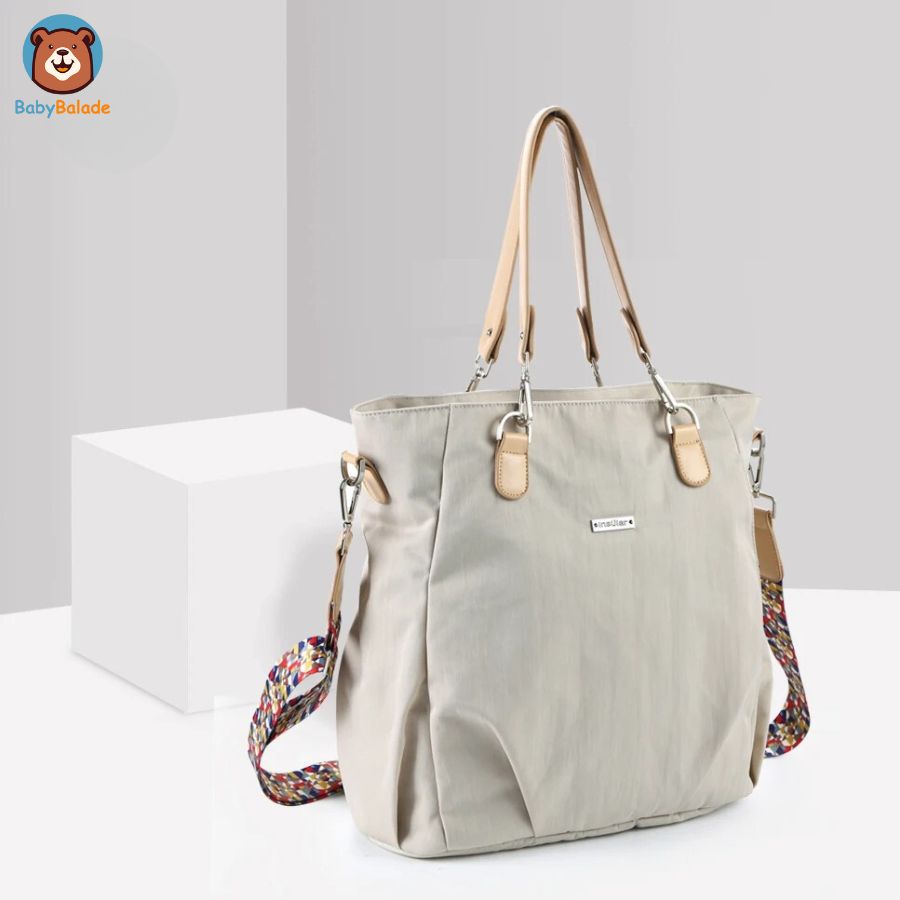 sac à langer bandoulière de couleur ivoire