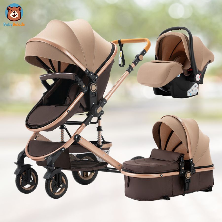 Poussette 3 en 1 - Couleur Kaki