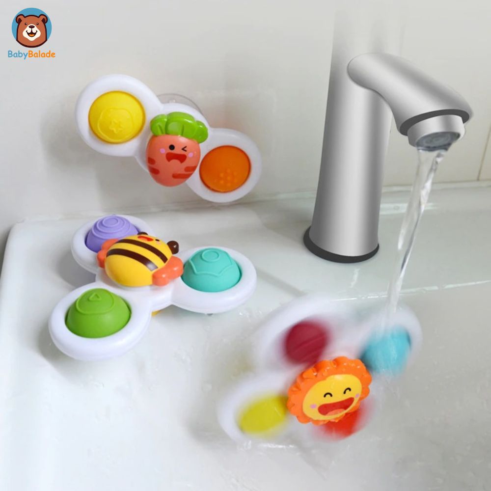 jouet sensoriel bébé baby spin - salle de bain