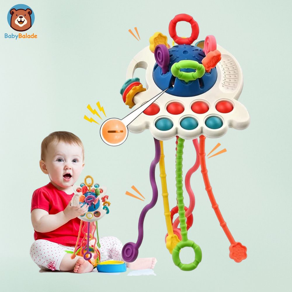 Trieur de formes de bébé Jouets Cerveau coloré Poubelle sensorielle Jouet  Portable pour tout-petit Poubelle sensorielle Jouet Montessori Jouets pour  1 an, Jouets pour bébé 6-12-18 mois 