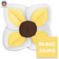 fleur de bain bebe - blanc jaune