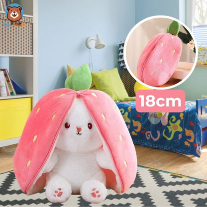 Peluche lapin - forme Fraise taille S