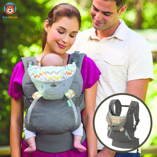 Porte Bébé Ergonomique - papa et maman avec bébé