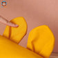 sac à langer poussette de couleur jaune avec des oreilles de chat