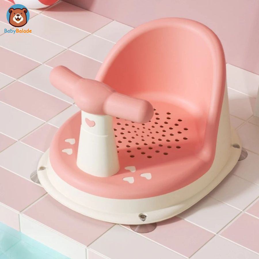 Siège de bain bébé de couleur rose