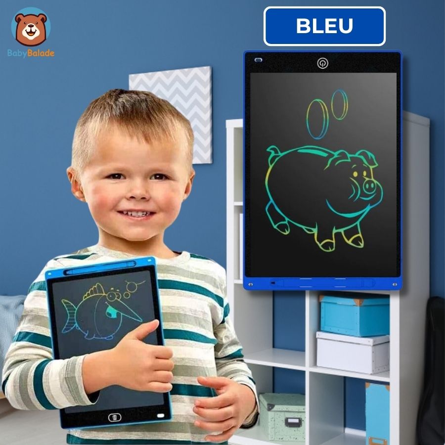 2 pièces Bleu Versicolore 12 pouces LCD Tablette D'Écriture