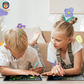 Tablette d'écriture et de dessin LCD - Deux enfants qui dessinent sur leur tablette