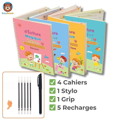 Cahier d'écriture magique | EDUCABOOK™ - PACK de 4