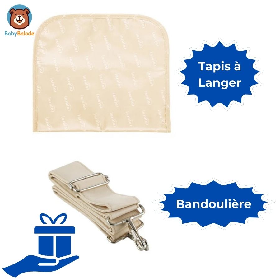 sac à langer avec bandoulière et tapis à langer offert
