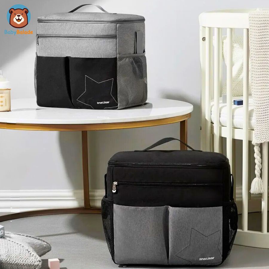 Organisateur De Poussette En Nylon Résistant - Motif Ours En Peluche, Lavable, 69x38 Cm, Pour Biberons, Jouets