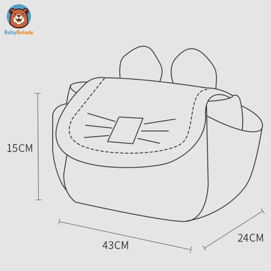 sac à langer poussette avec une dimension parfaite pour les balades maman bébé