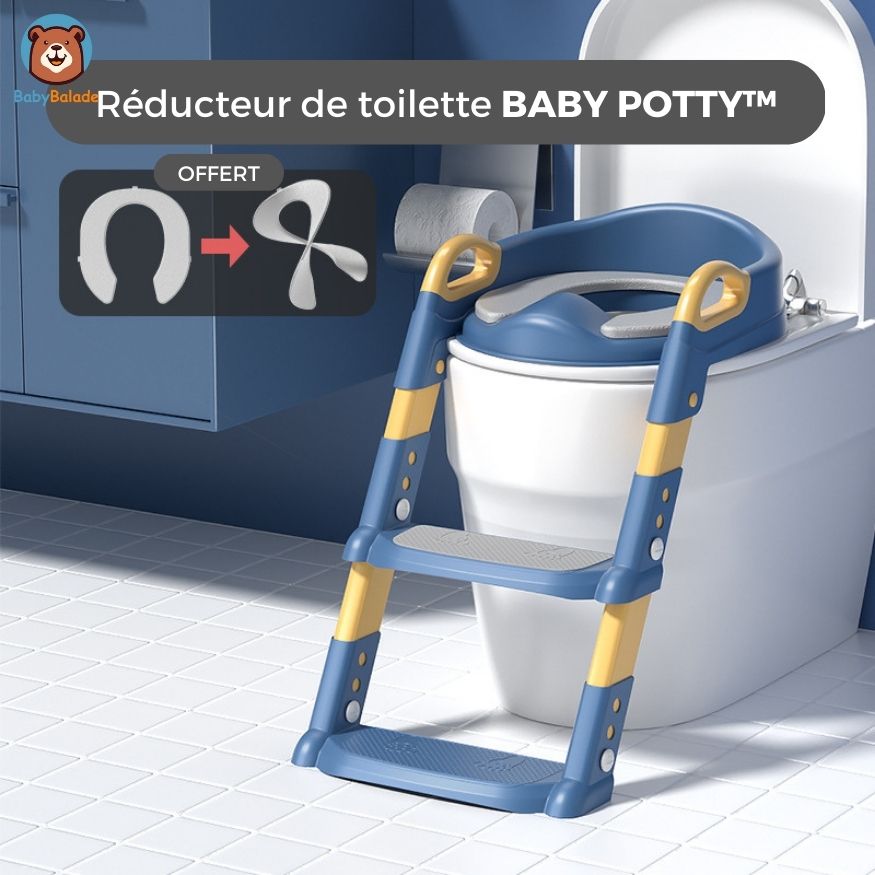 réducteur de toilette - bleu jaune