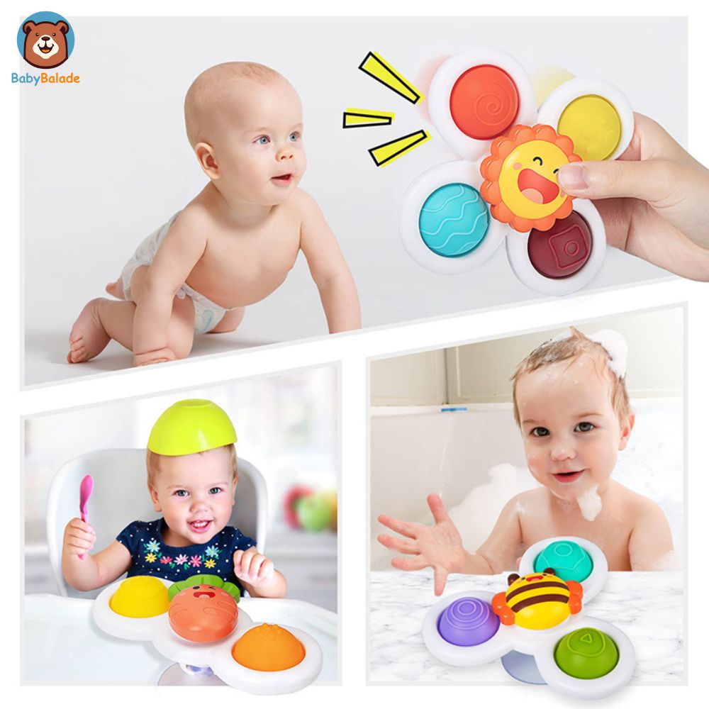 jouet sensoriel bébé baby spin - plusieurs utilités
